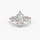 Three-Stone with Pavé Band The Perfect Carat