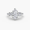 Three-Stone with Pavé Band The Perfect Carat