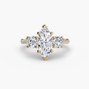 Three-Stone with Pavé Band The Perfect Carat