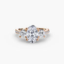 Three-Stone with Pavé Band The Perfect Carat