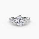 Three-Stone with Pavé Band The Perfect Carat