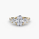 Three-Stone with Pavé Band The Perfect Carat