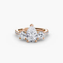 Three-Stone with Pavé Band The Perfect Carat