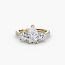 Three-Stone with Pavé Band The Perfect Carat