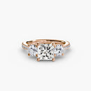 Three-Stone with Pavé Band The Perfect Carat