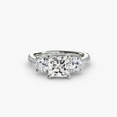 Three-Stone with Pavé Band The Perfect Carat