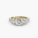 Three-Stone with Pavé Band The Perfect Carat