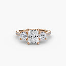 Three-Stone with Pavé Band The Perfect Carat