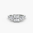Three-Stone with Pavé Band The Perfect Carat