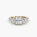 Three-Stone with Pavé Band The Perfect Carat