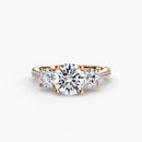 Three-Stone with Pavé Band The Perfect Carat
