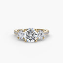 Three-Stone with Pavé Band The Perfect Carat