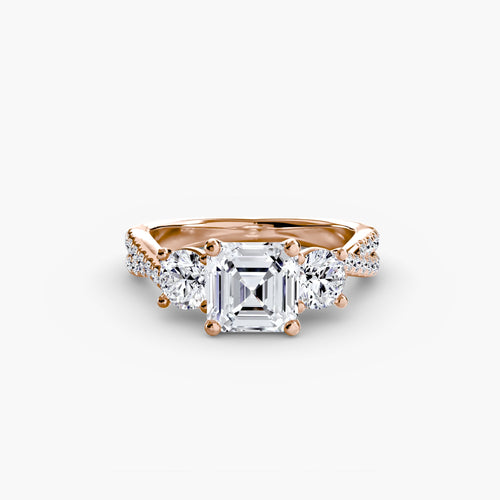Three-Stone with Pavé Band 2 The Perfect Carat