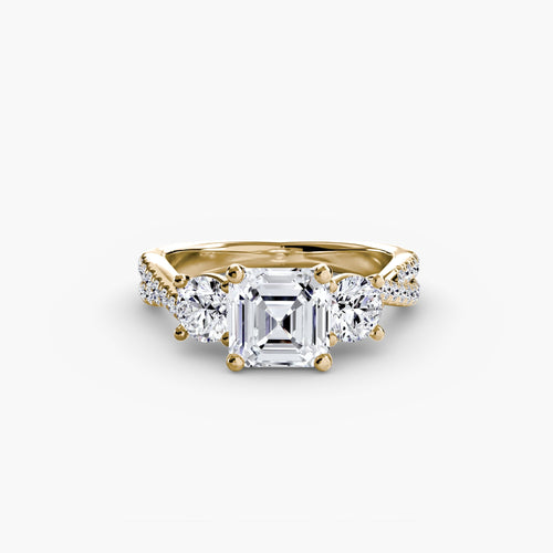 Three-Stone with Pavé Band 2 The Perfect Carat
