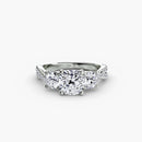 Three-Stone with Pavé Band 2 The Perfect Carat