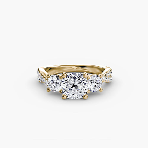 Three-Stone with Pavé Band 2 The Perfect Carat