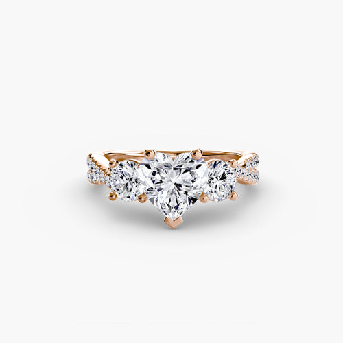 Three-Stone with Pavé Band 2 The Perfect Carat
