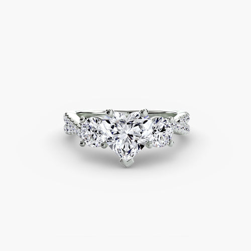 Three-Stone with Pavé Band 2 The Perfect Carat