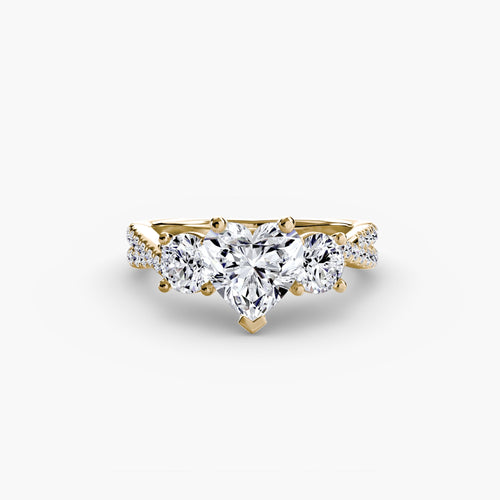 Three-Stone with Pavé Band 2 The Perfect Carat