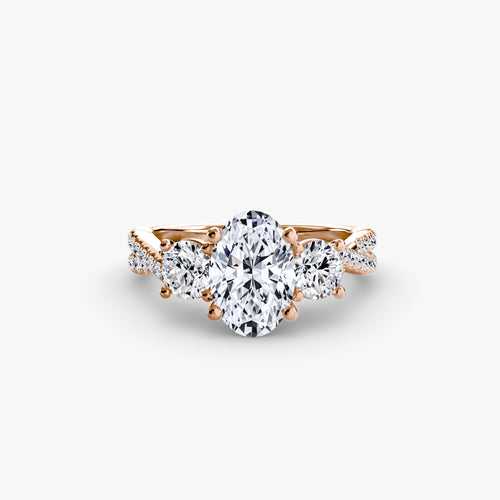 Three-Stone with Pavé Band 2 The Perfect Carat