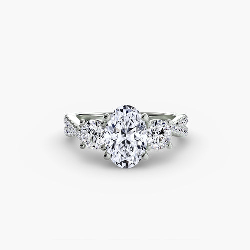 Three-Stone with Pavé Band 2 The Perfect Carat