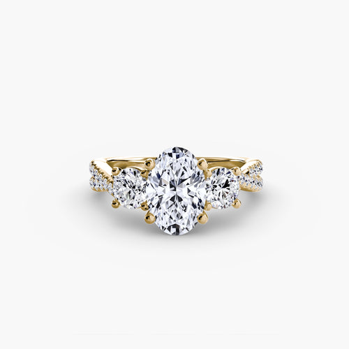 Three-Stone with Pavé Band 2 The Perfect Carat