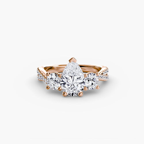 Three-Stone with Pavé Band 2 The Perfect Carat