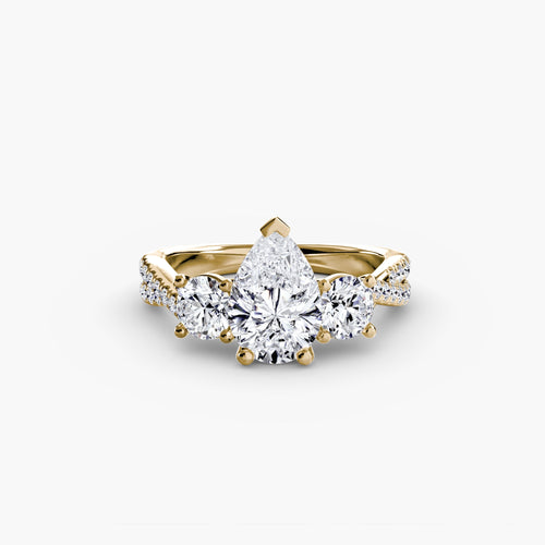Three-Stone with Pavé Band 2 The Perfect Carat