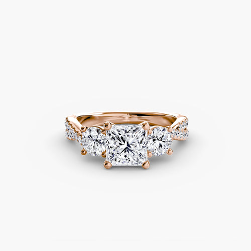Three-Stone with Pavé Band 2 The Perfect Carat