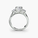 Three-Stone with Pavé Band 2 The Perfect Carat