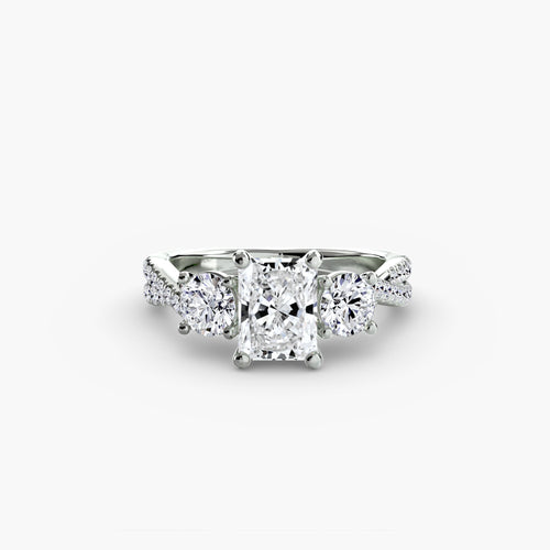 Three-Stone with Pavé Band 2 The Perfect Carat