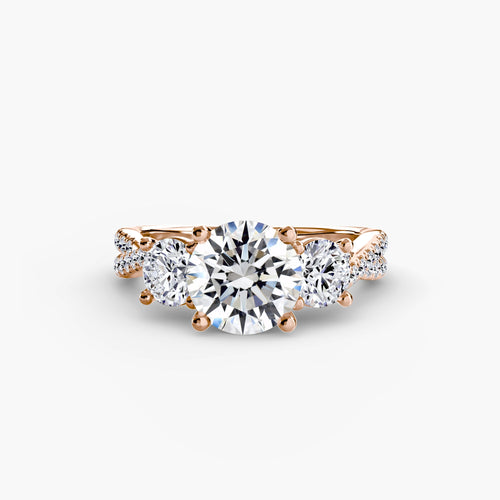 Three-Stone with Pavé Band 2 The Perfect Carat