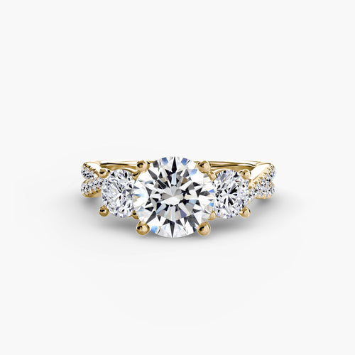 Three-Stone with Pavé Band 2 The Perfect Carat