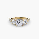 Three-Stone with Pavé Band 3 The Perfect Carat