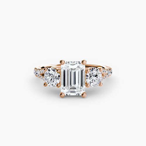 Three-Stone with Pavé Band 3 The Perfect Carat