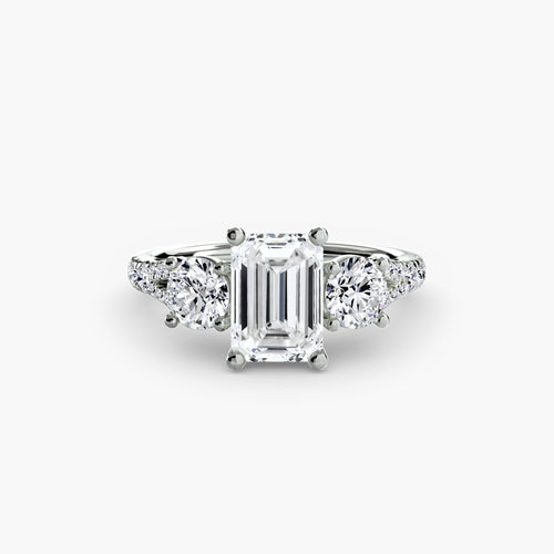 Three-Stone with Pavé Band 3 The Perfect Carat