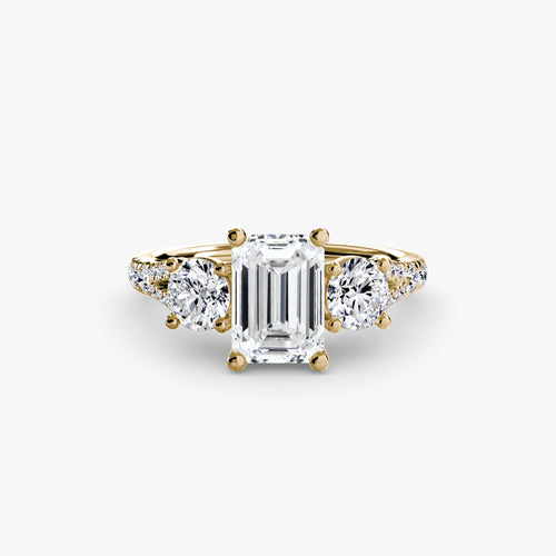 Three-Stone with Pavé Band 3 The Perfect Carat