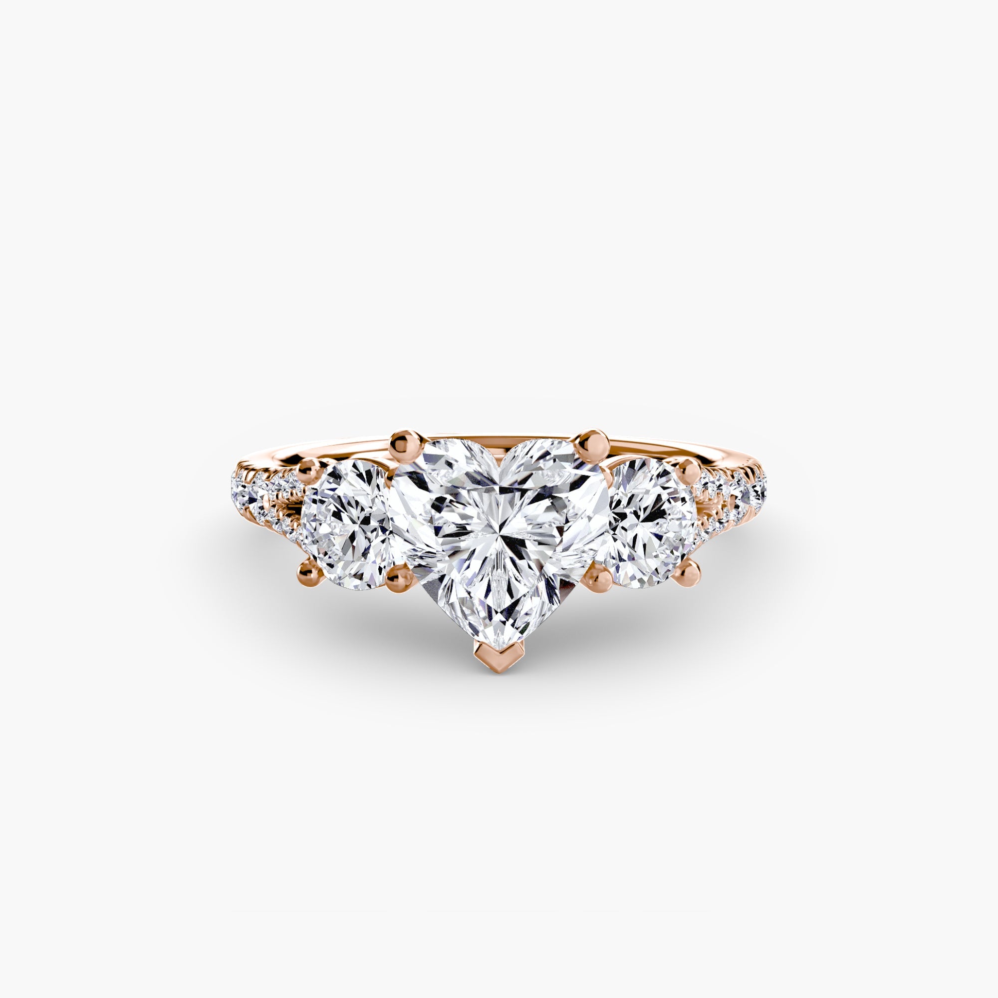 Three-Stone with Pavé Band 3 The Perfect Carat