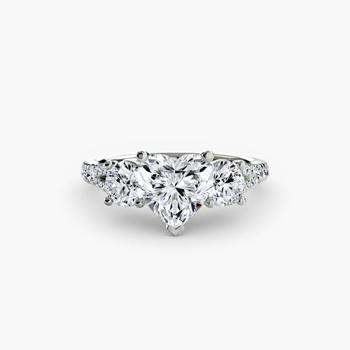 Three-Stone with Pavé Band 3 The Perfect Carat