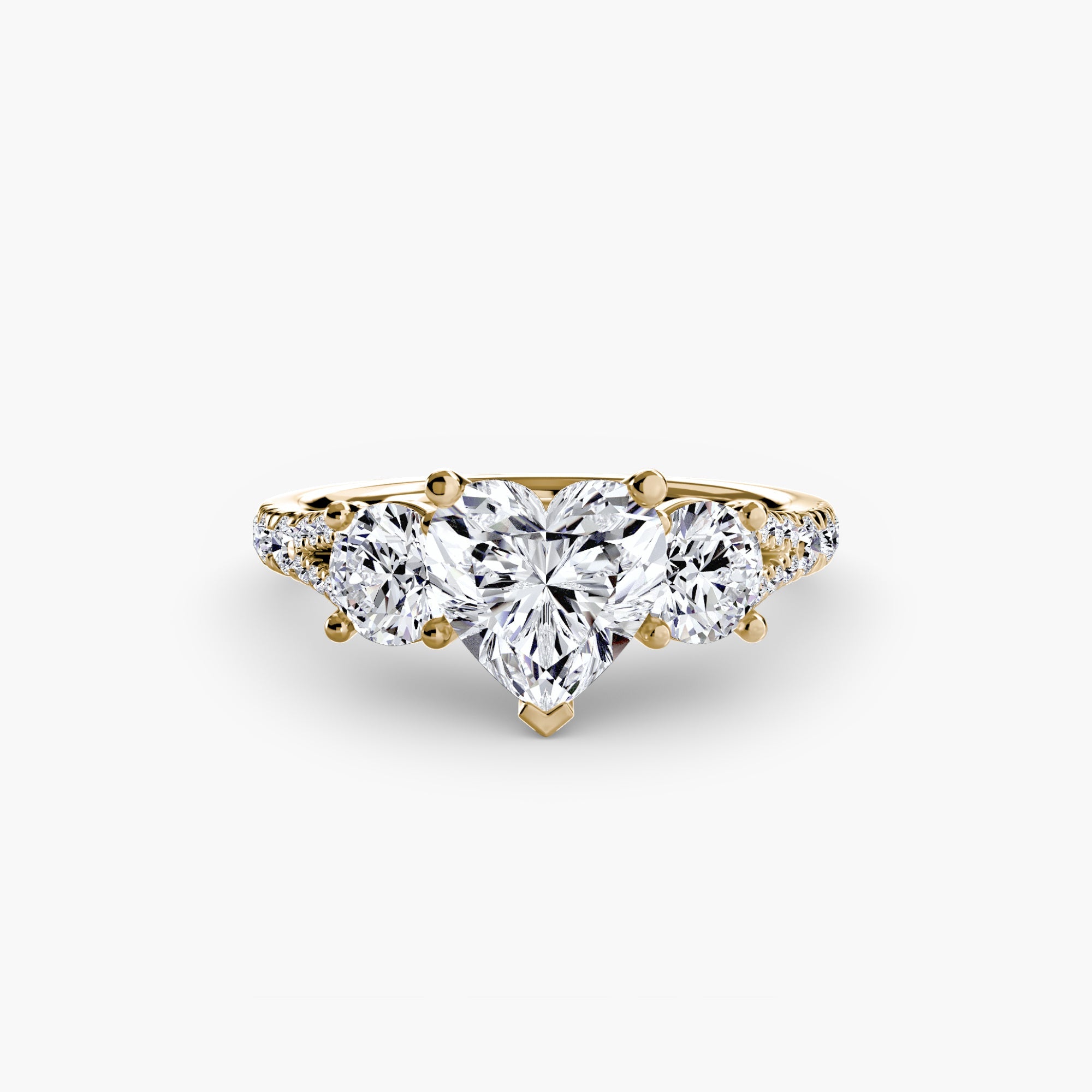Three-Stone with Pavé Band 3 The Perfect Carat