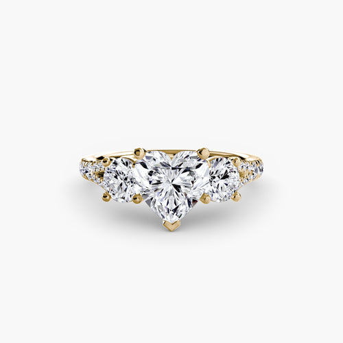 Three-Stone with Pavé Band 3 The Perfect Carat
