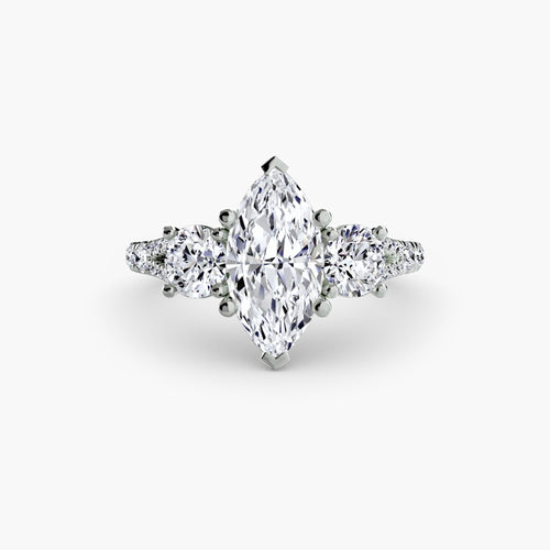Three-Stone with Pavé Band 3 The Perfect Carat