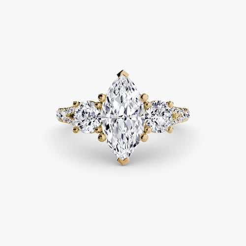 Three-Stone with Pavé Band 3 The Perfect Carat
