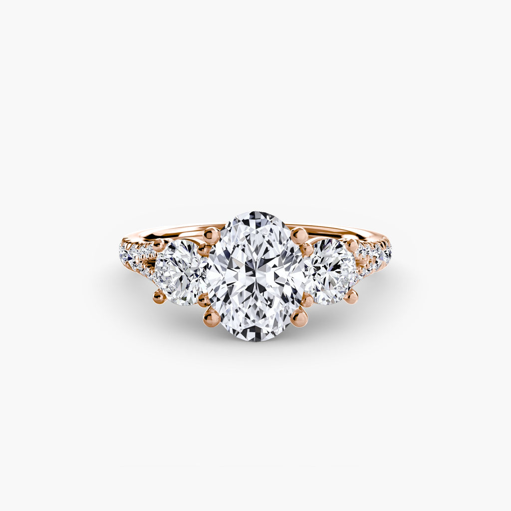 Three-Stone with Pavé Band 3 The Perfect Carat