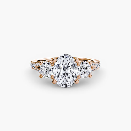 Three-Stone with Pavé Band 3 The Perfect Carat