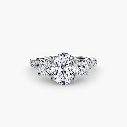 Three-Stone with Pavé Band 3 The Perfect Carat
