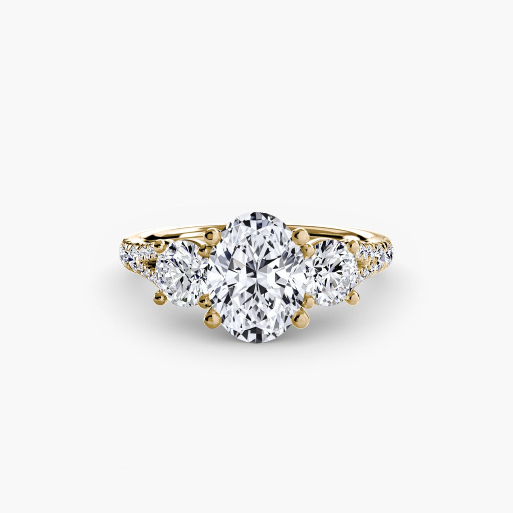 Three-Stone with Pavé Band 3 The Perfect Carat