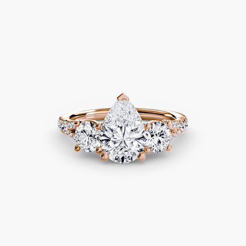 Three-Stone with Pavé Band 3 The Perfect Carat