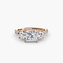 Three-Stone with Pavé Band 3 The Perfect Carat