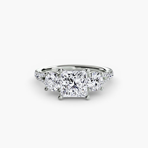 Three-Stone with Pavé Band 3 The Perfect Carat
